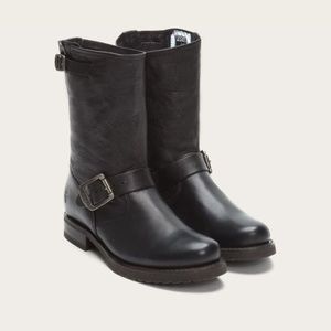 Frye Biker Engineer Veronica Boot- black, size 8